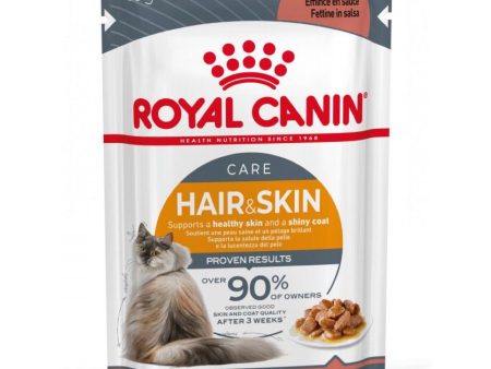 $9 OFF: Royal Canin Hair & Skin (Intense Beauty) Adult Pouch Cat Food 85g x12 For Cheap