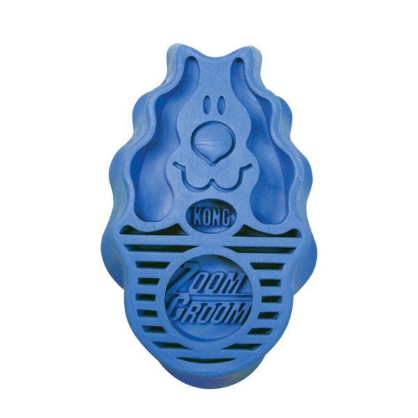 Kong Zoomgroom Dog Brush (Boysenberry Blue) Online now