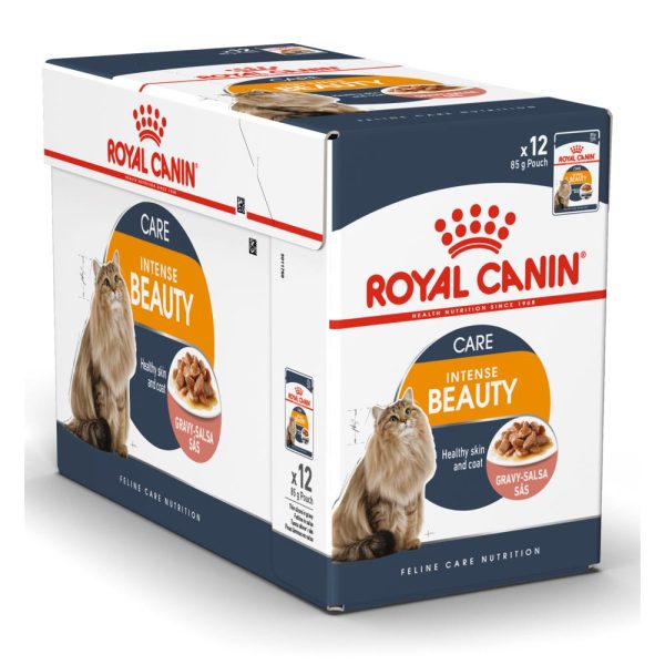 $9 OFF: Royal Canin Hair & Skin (Intense Beauty) Adult Pouch Cat Food 85g x12 For Cheap