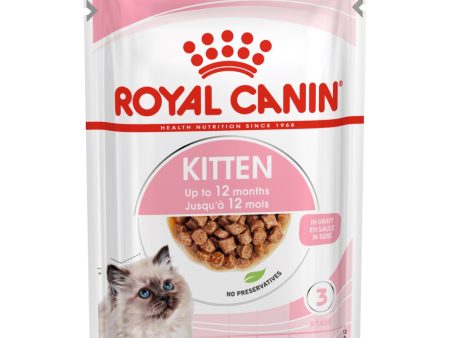 $9 OFF: Royal Canin Kitten GRAVY Pouch Cat Food 85g x12 Online Sale