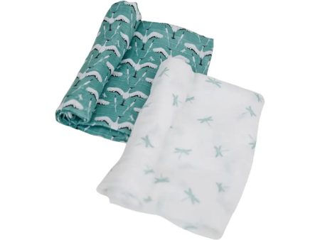 Oh So Soft Muslin Swaddle 2-pack - Crane + Dragonfly Online Hot Sale