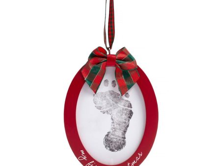 Babyprints Holiday Photo Ornament with Clean-Touch Ink Pad - Red For Cheap