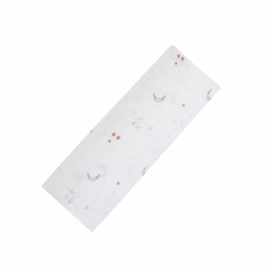 Organic Cotton Muslin Swaddle - Star + Moon Hot on Sale