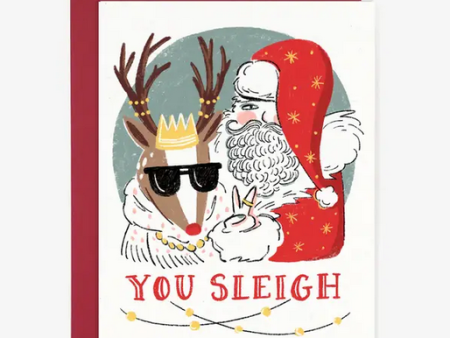 You Sleigh Holiday Card Fashion