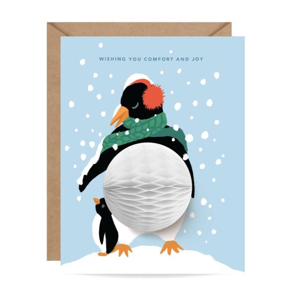 Pop-Up Penguin Holiday Greeting Card For Sale