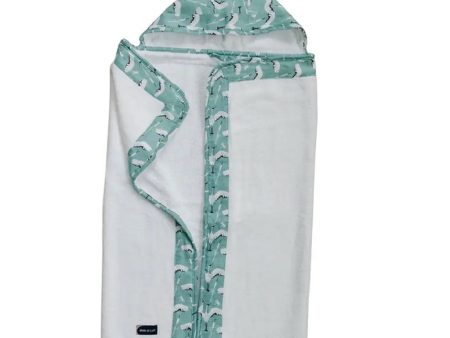 Baby Hooded Towel - Crane on Sale