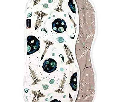 Luxury Muslin Burp Cloth Set - Space + Galaxy Cheap