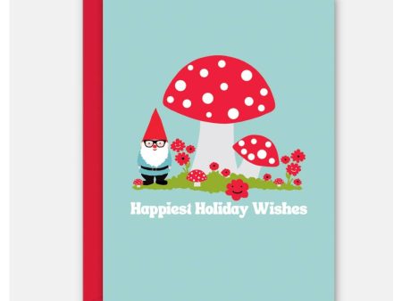 Mushroom + Gnome Holiday & Christmas Card Online now