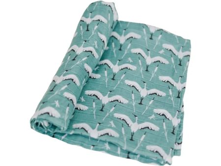 Oh So Soft Muslin Swaddle - Crane Cheap