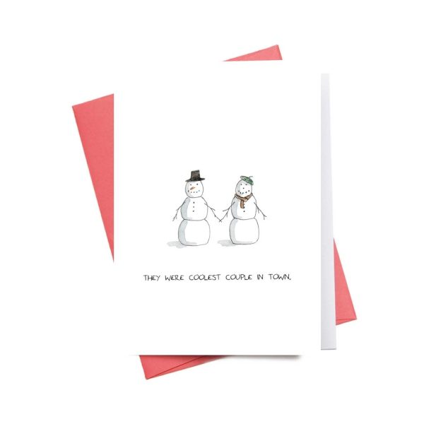 Coolest Couple in Town Holiday Greeting Card For Sale