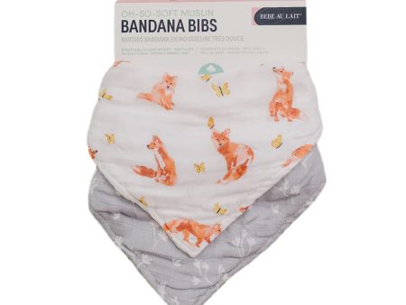 Oh So Soft Muslin Bandana Bib 2 Pack - Fox Tales + Prairie Online now