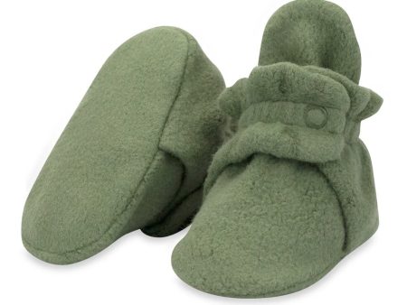 Cozie Fleece Baby Booties - Olive Online now